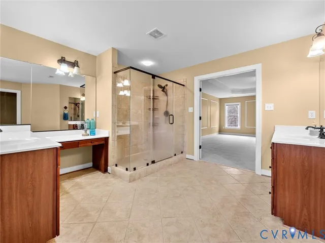 a building with glass door