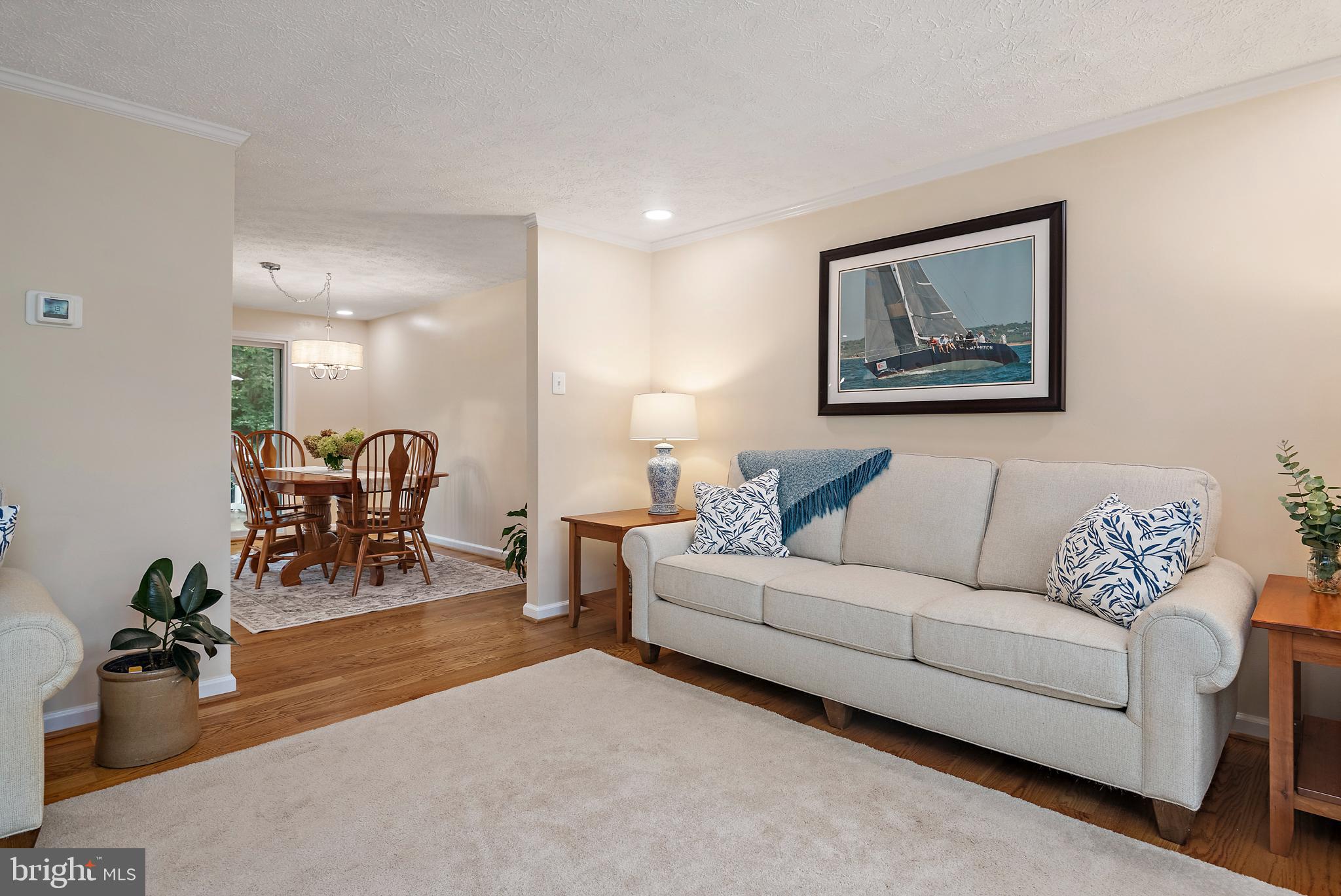 333 Brunswick Place Riva, MD 21140 - Photo 7 of 60 a living room with furniture and a dining table with wooden floor