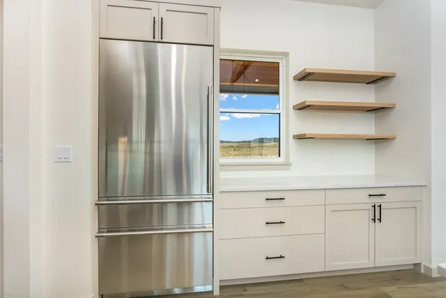 a close view of closet