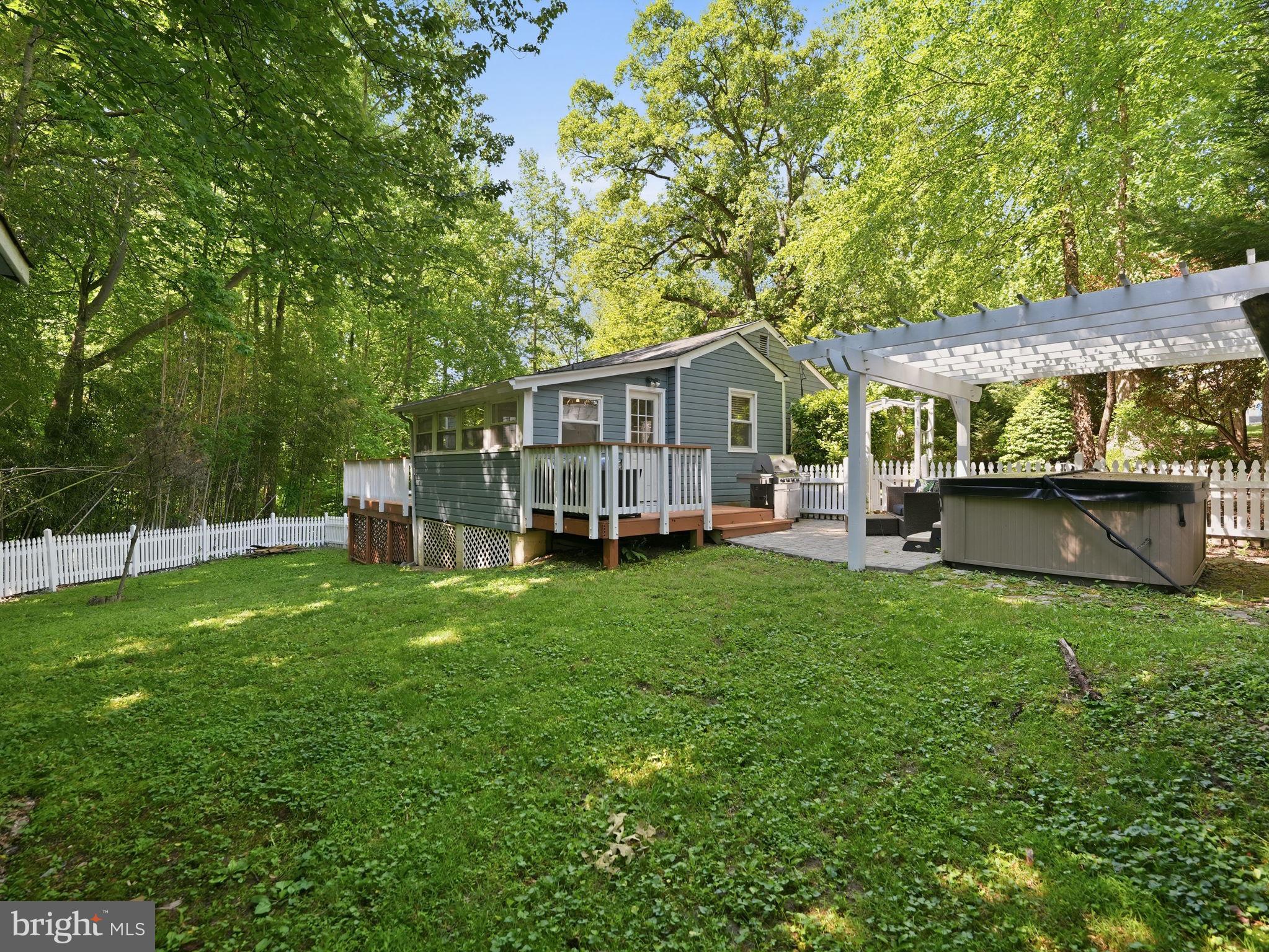 7309 Neuman Street Springfield, VA 22150 - Photo 25 of 33 backyard/side yard w/hot tub, gazebo, paver patio