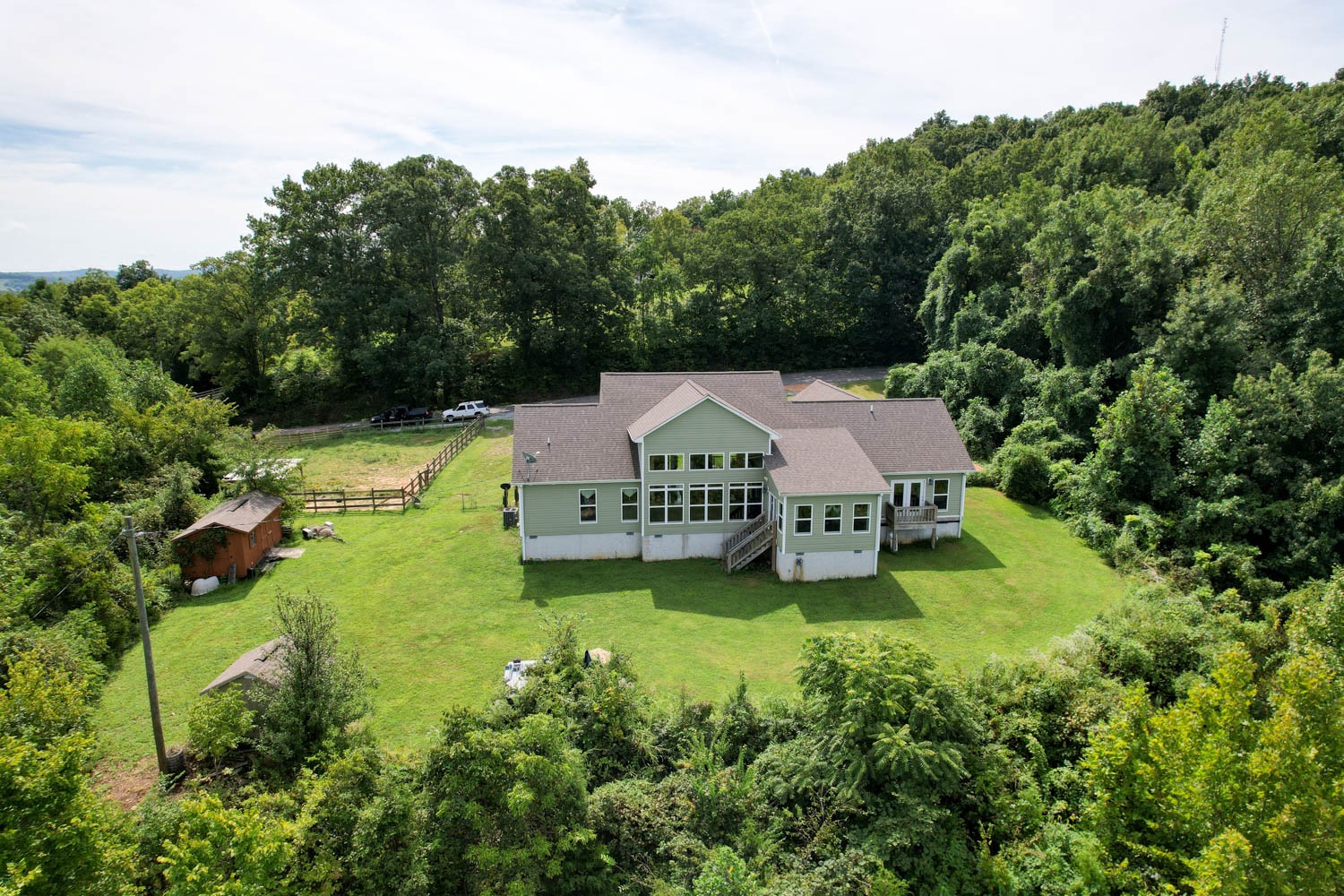 5088 Franklin Road Lebanon, TN 37090 - Photo 5 of 44 an aerial view of a house with swimming pool and garden