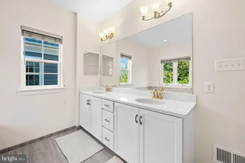 a view of a park with swings