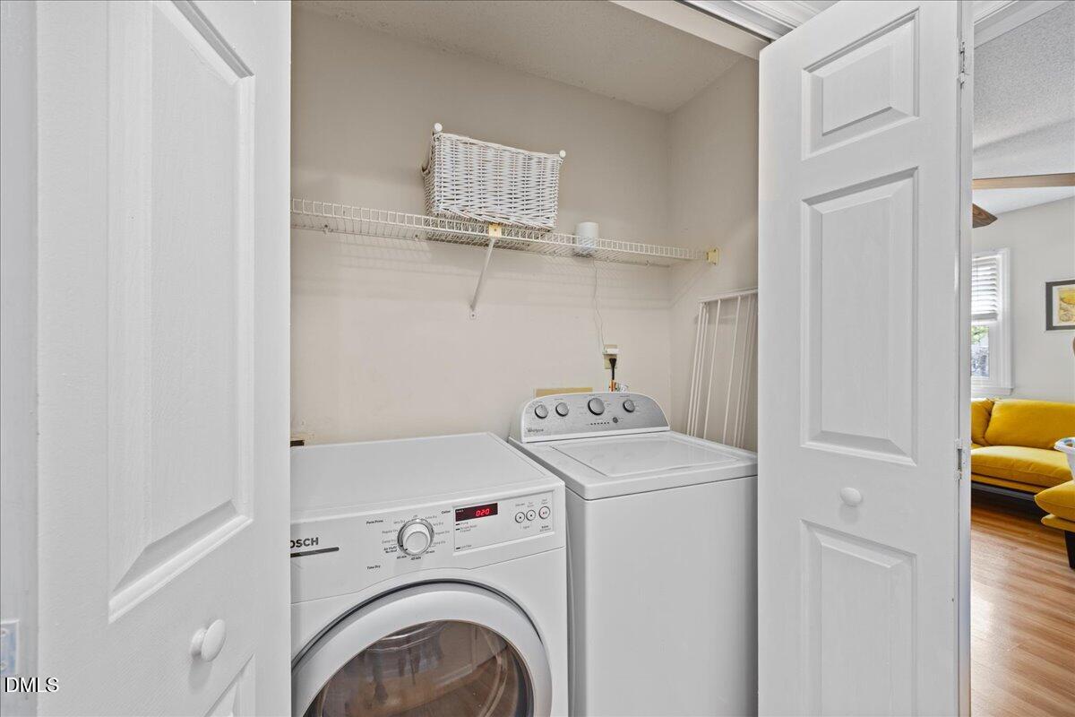 501 Darby Glen Lane Durham, NC 27713 - Photo 15 of 25 a utility room with dryer and washer