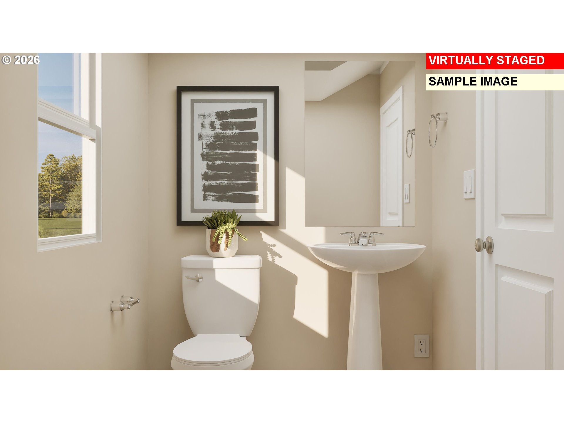 5757 Bainbridge Road Eugene, OR 97402 - Photo 22 of 22 a bathroom with a sink toilet and a mirror