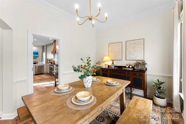 a table and chairs in a dining room