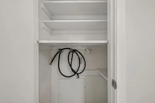 a close view of washer and dryer