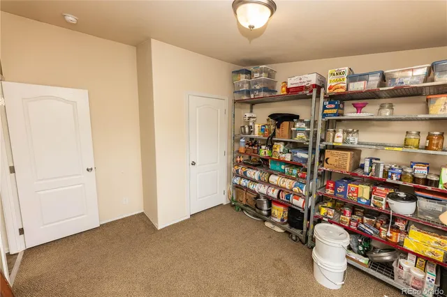 a view of a storage in a room