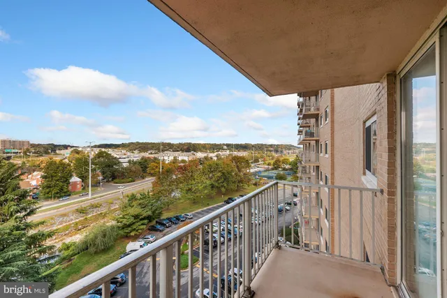 a view of city from balcony