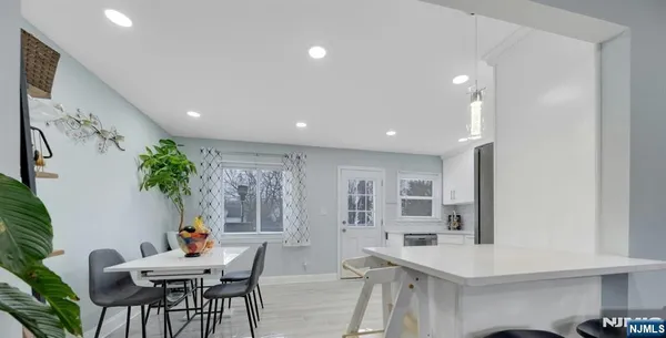 a workspace with furniture and window