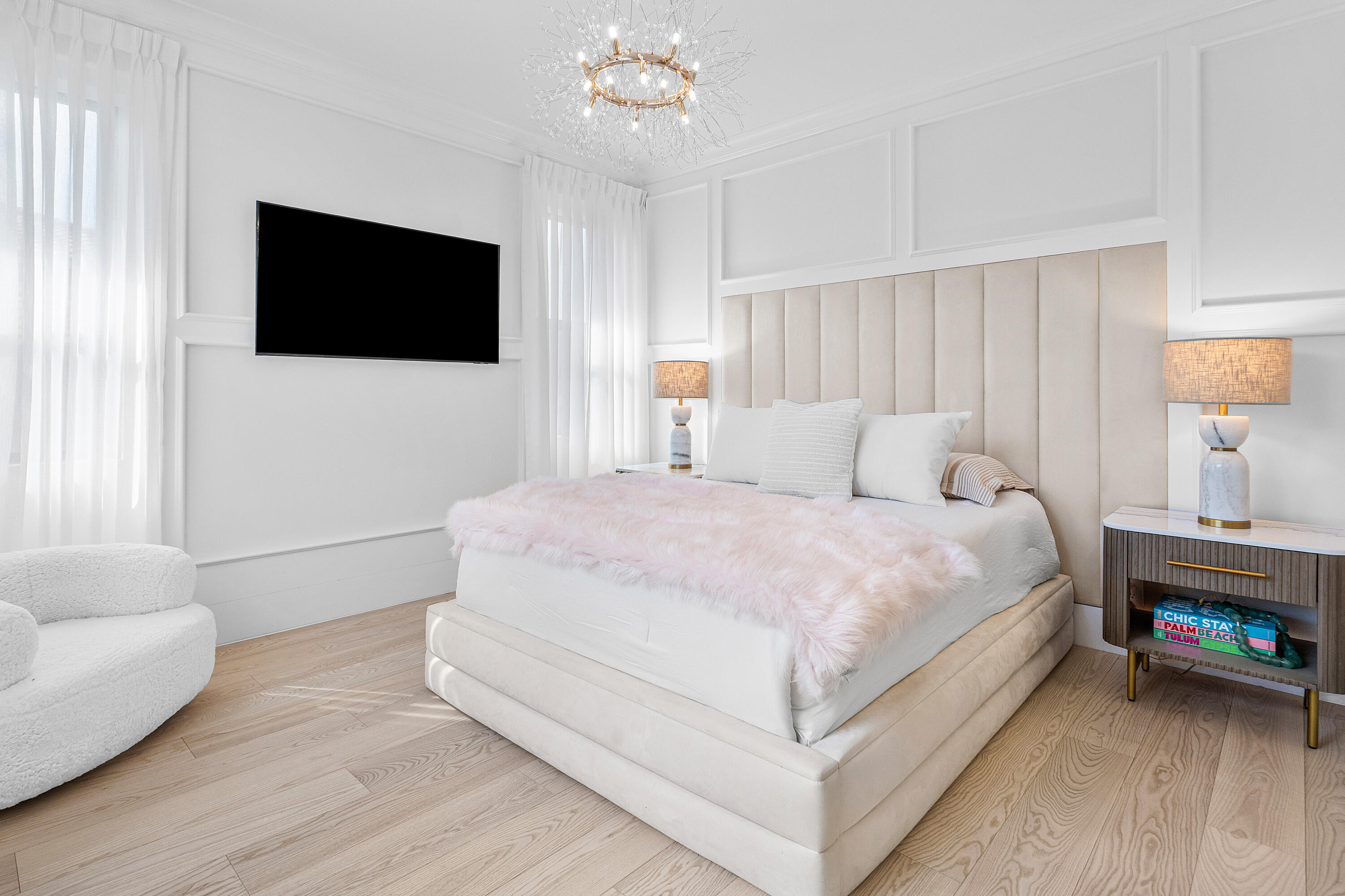 17709 Circle Pond Court Boca Raton, FL 33496 - Photo 25 of 50 a bedroom with a bed and a flat screen tv