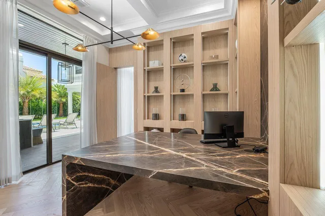 a bed room with a bed and a television