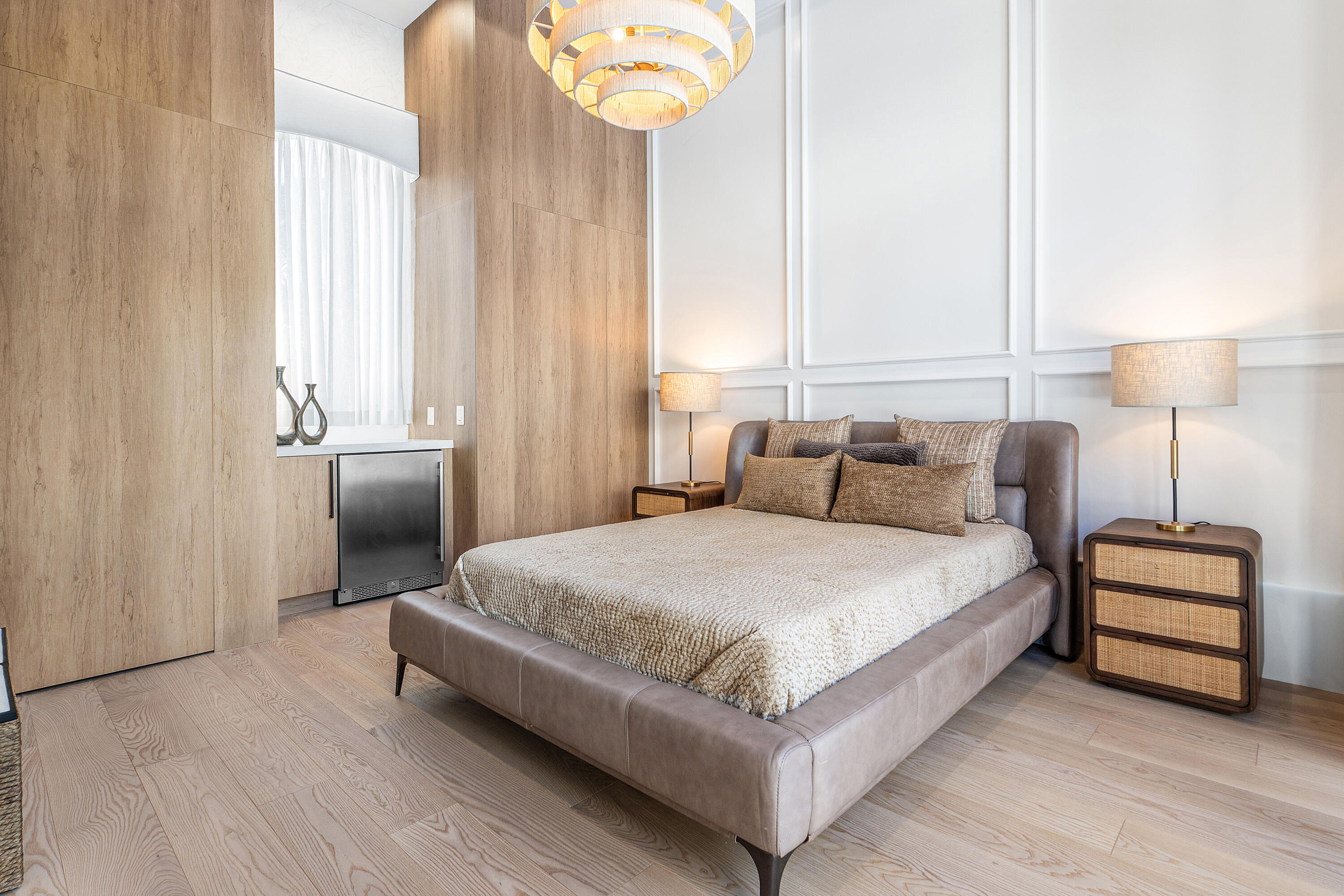 17709 Circle Pond Court Boca Raton, FL 33496 - Photo 36 of 50 a bedroom with a bed and a chandelier