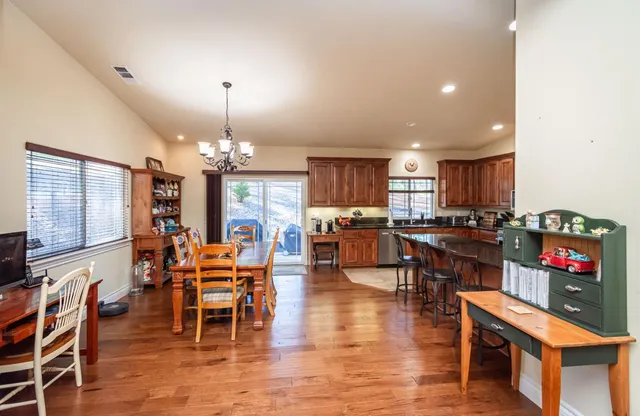a kitchen with lots of counter top space