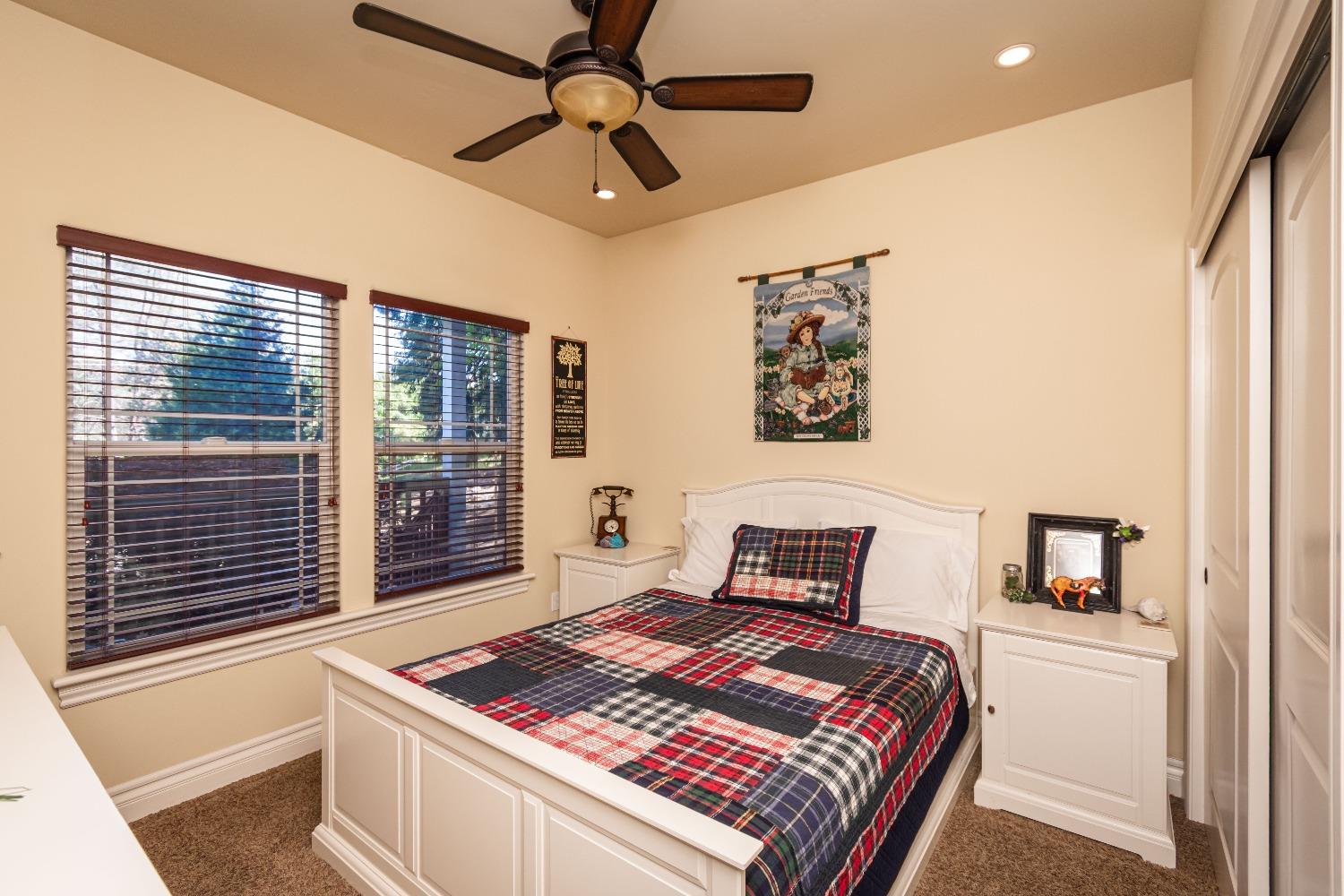 6570 Mosquito Road Placerville, CA 95667 - Photo 34 of 56 a bedroom with a bed and a large window