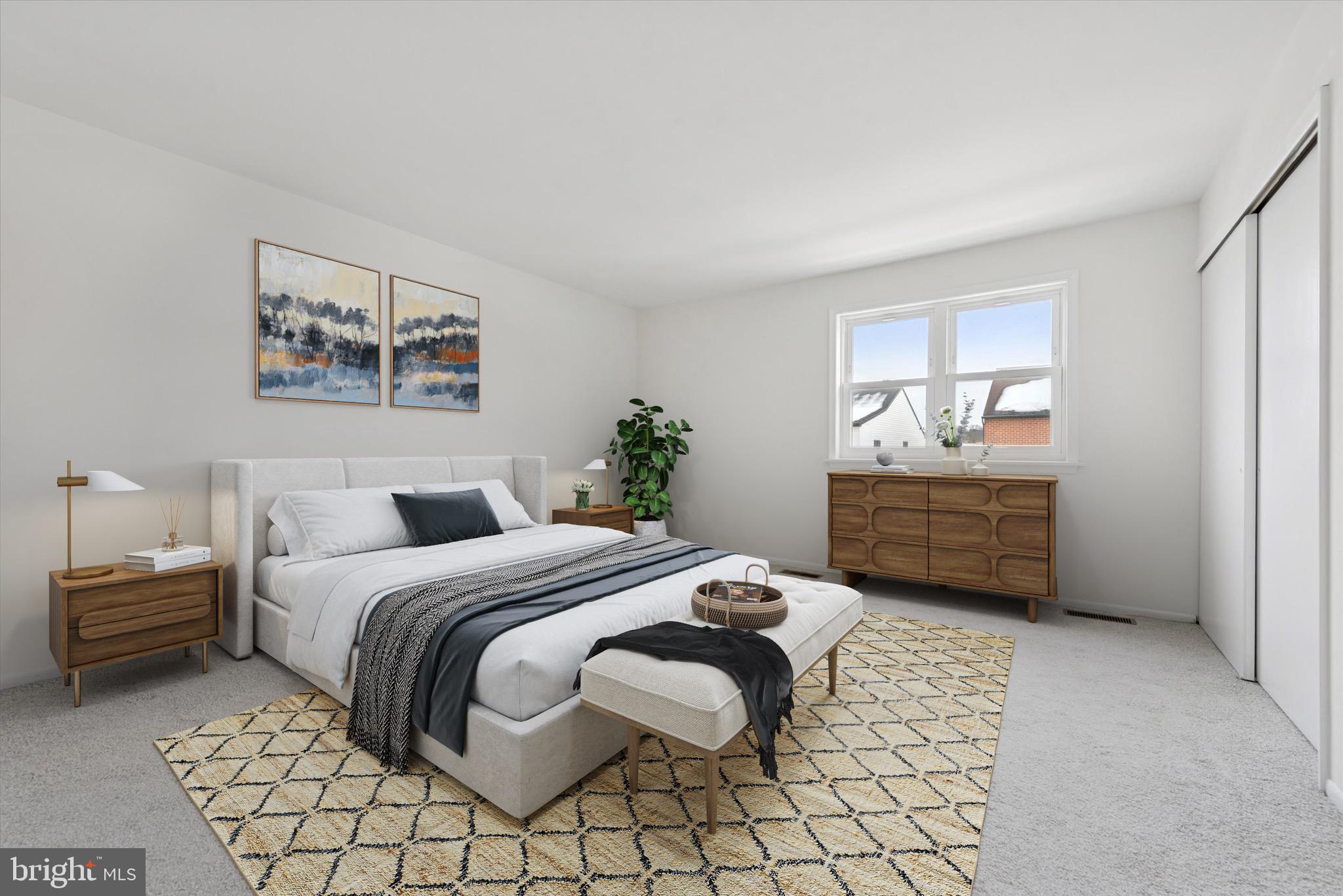 21 Markel Road Malvern, PA 19355 - Photo 12 of 23 a bedroom with a bed and a lamp on dresser