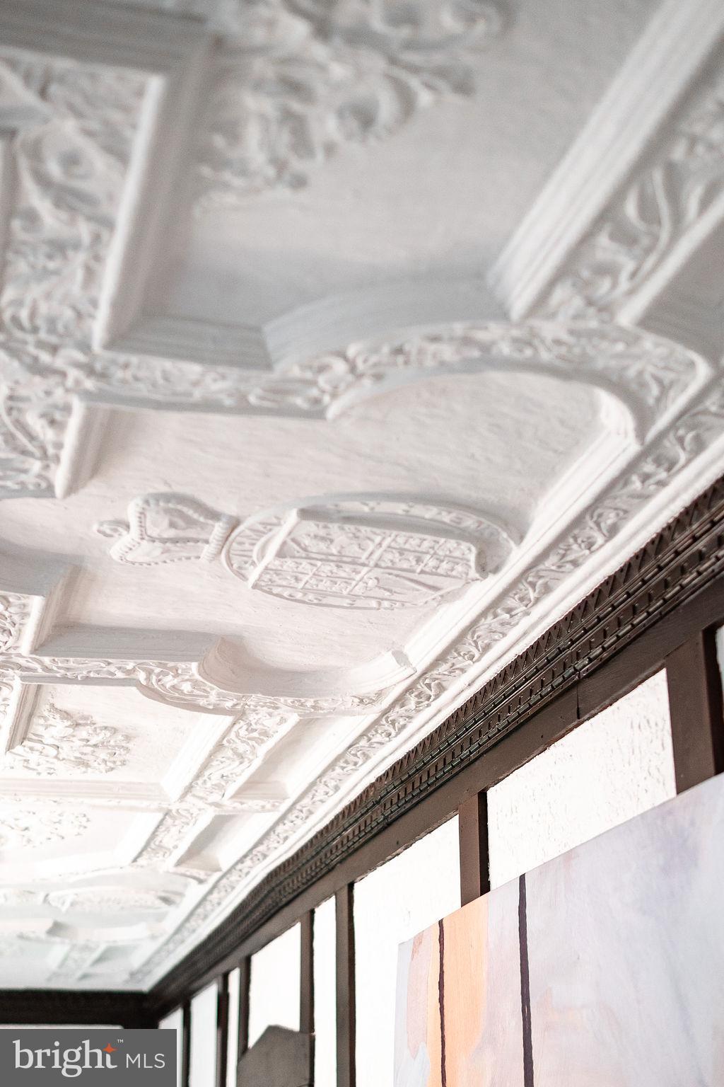 302 Ellsworth Drive Silver Spring, MD 20910 - Photo 20 of 64 Ceiling detail with the Order of the Garter crest