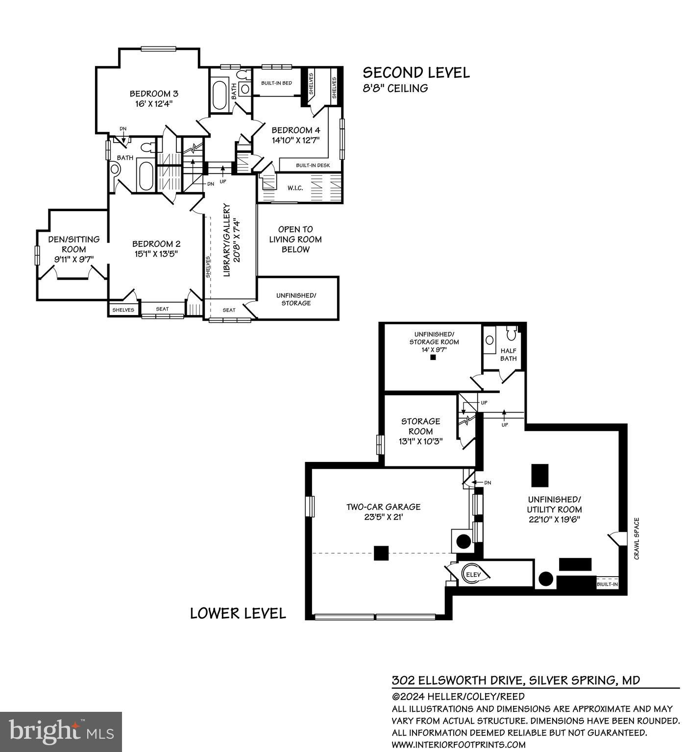 302 Ellsworth Drive Silver Spring, MD 20910 - Photo 64 of 64 Lower & Upper level floorplan