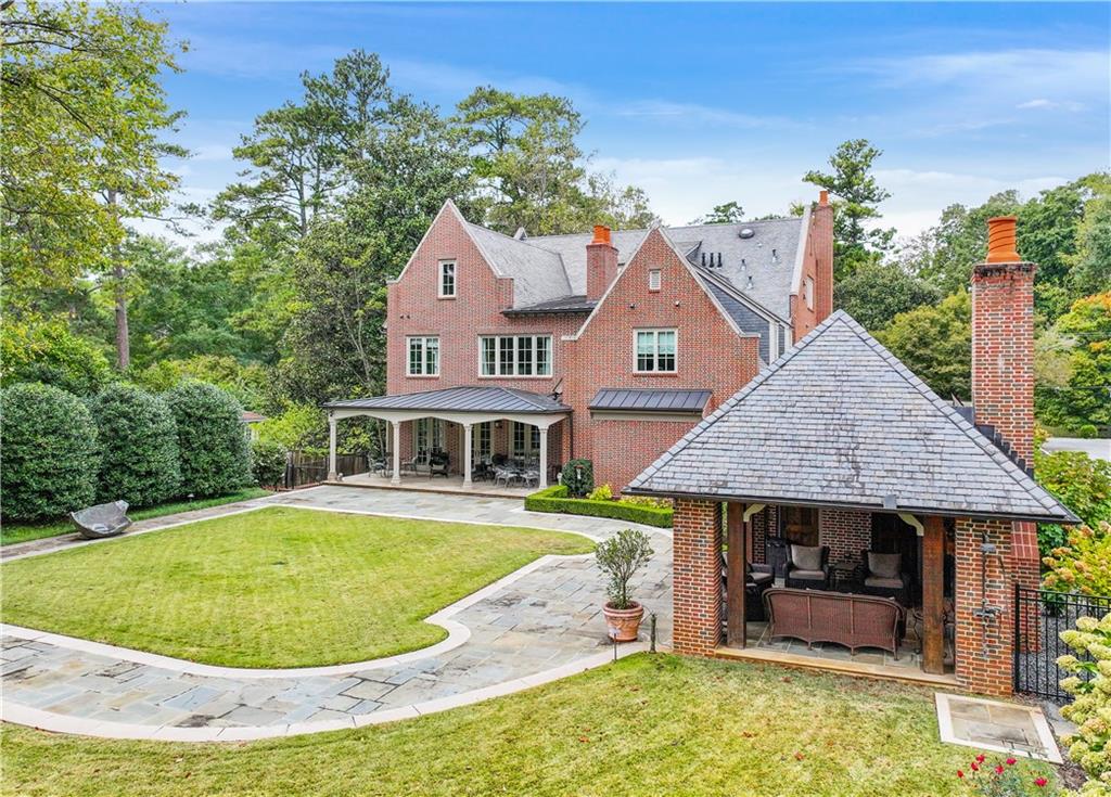 369 Pine Tree Drive Northeast Atlanta, GA 30305 - Photo 86 of 103 an aerial view of a house with swimming pool garden and patio