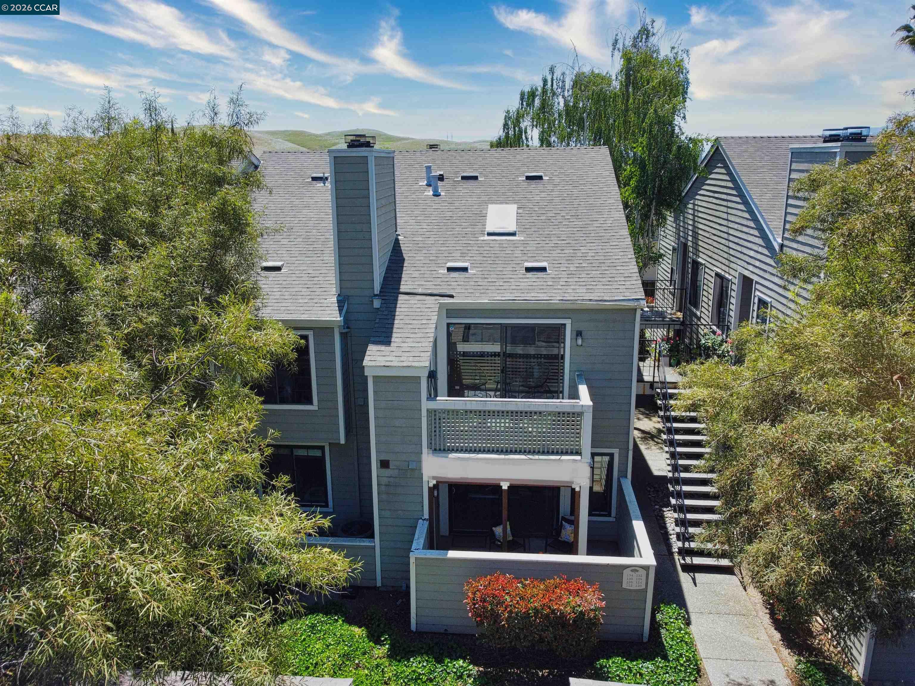 a aerial view of a house