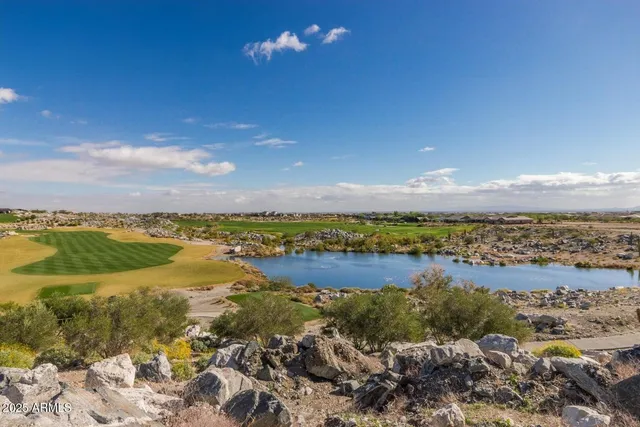 a view of lake and mountain