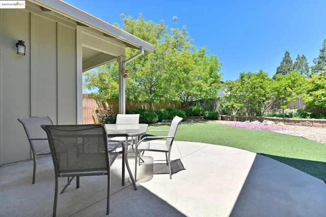 a house view with a garden space