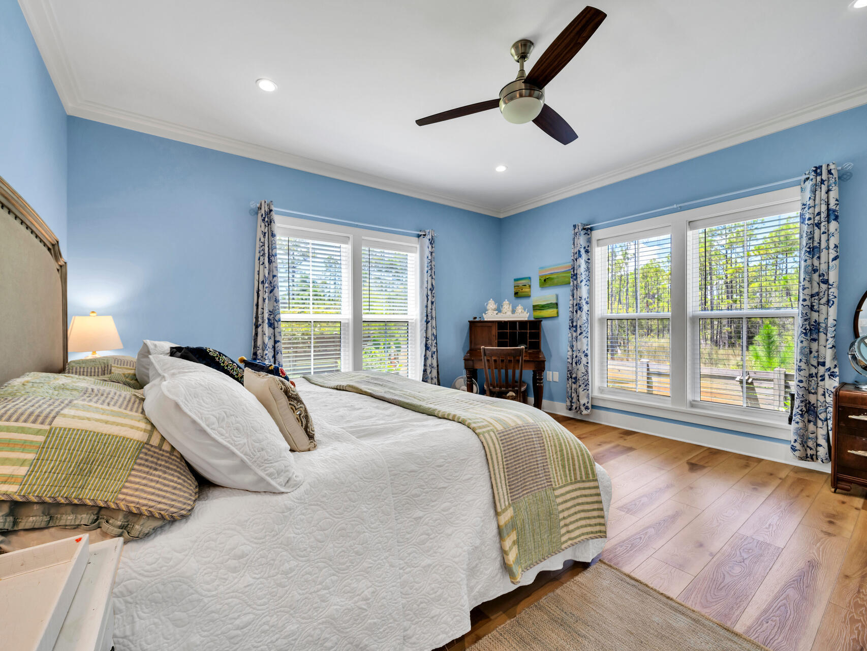 95 Roberts Road Santa Rosa Beach, FL 32459 - Photo 23 of 60 a bedroom with a large bed and a large window