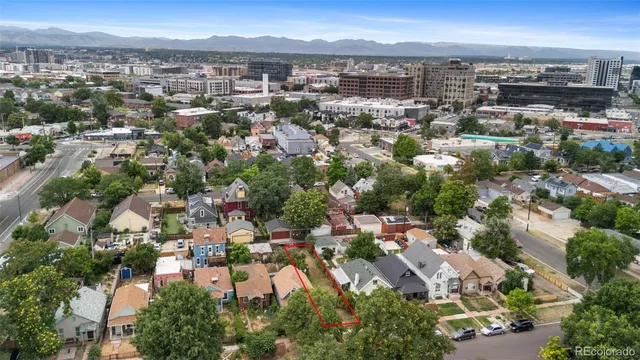 an aerial view of a city