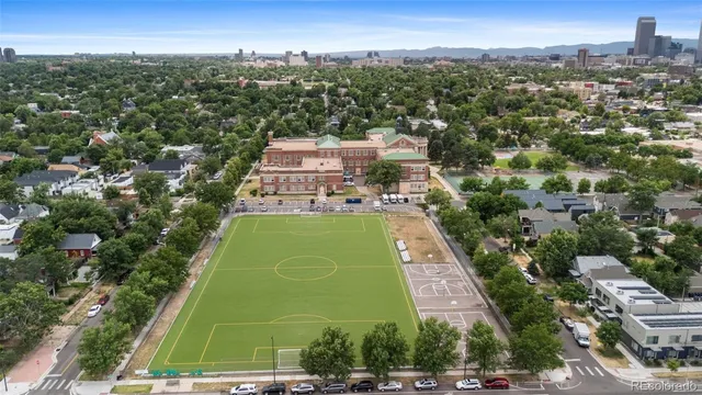 an aerial view of multiple houses