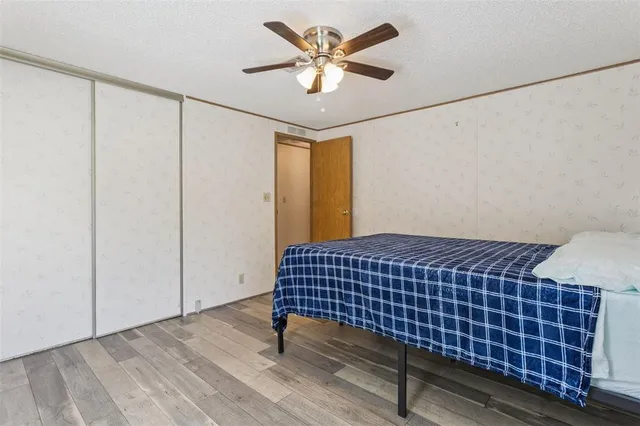 a view of workspace with wooden floor