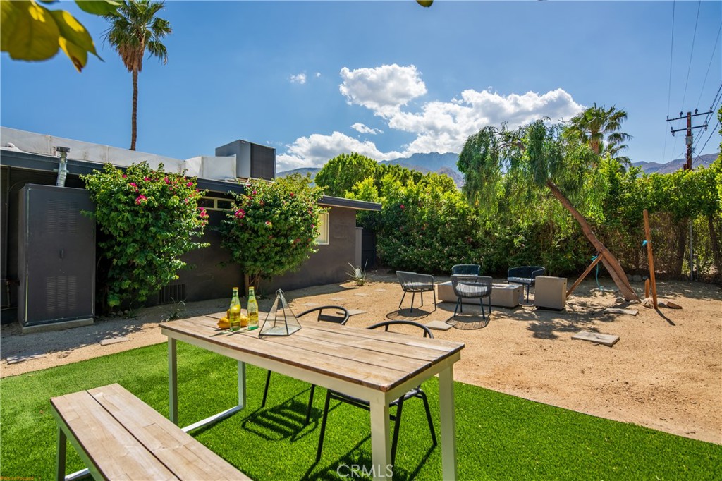 250 West Cortez Road Palm Springs, CA 92262 - Photo 44 of 54 a view of a backyard with sitting area