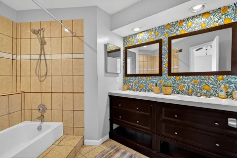 a bathroom with a sink and a toilet