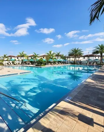 a view of a lake with outdoor space