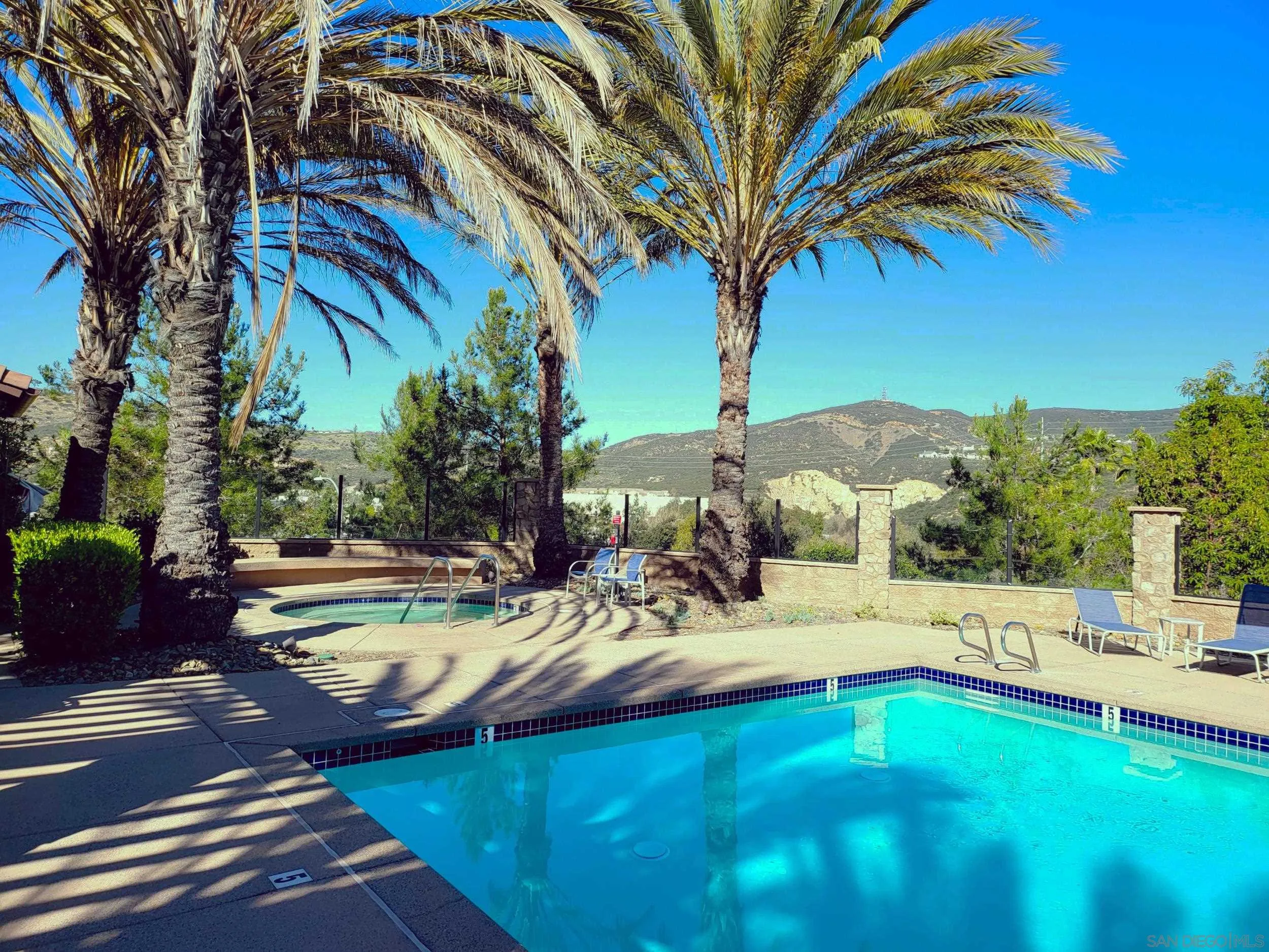 2152 Cosmo Way San Marcos, CA 92078 - Photo 24 of 28 a view of a swimming pool with lawn chairs under an umbrella