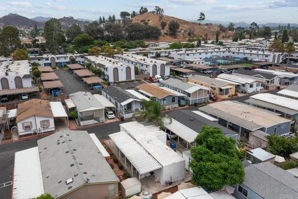 an aerial view of a city