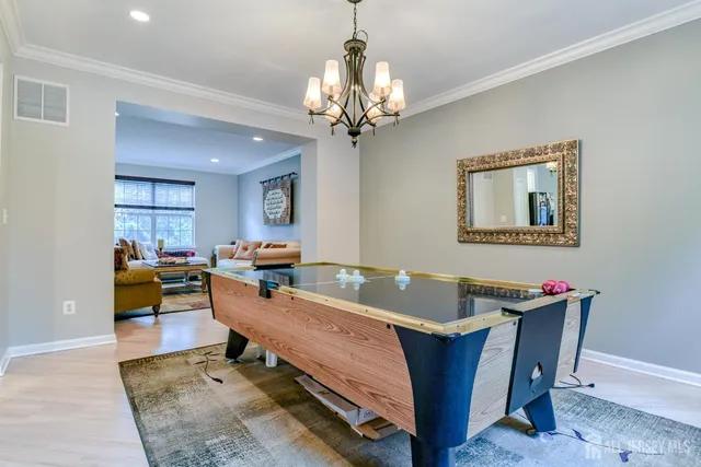 a view of a hallway with a window