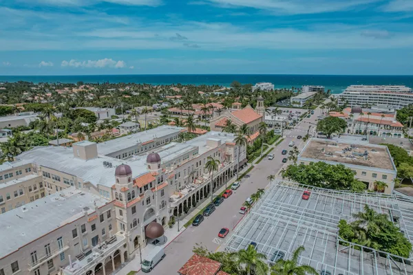 an aerial view of a city