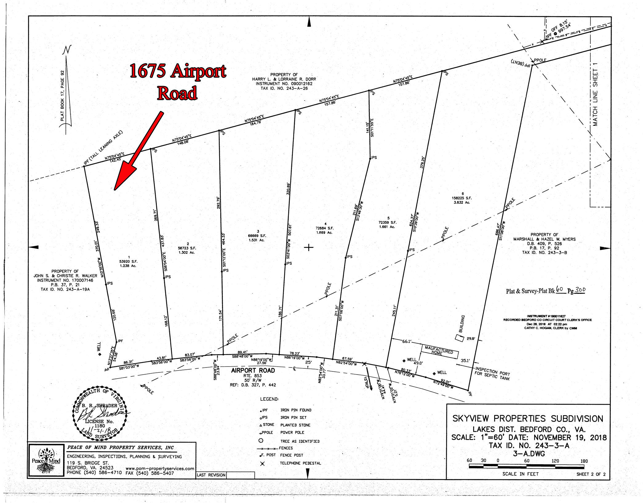 1675 Airport Road Moneta, VA 24121 - Photo 41 of 45 subdivision plat page 2