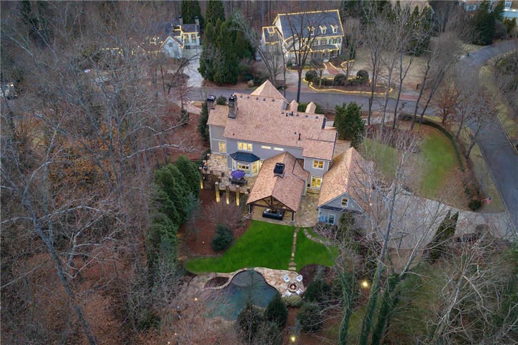 13200 Owens Way Milton, GA 30004 - Photo 84 of 113 an aerial view of a house with a garden and a yard