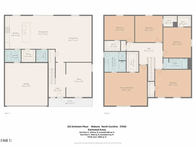 a view of a backyard with plants and brick wall