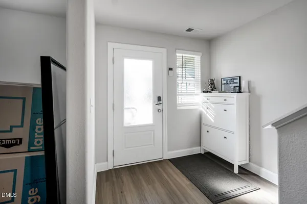 a view of a door of the house