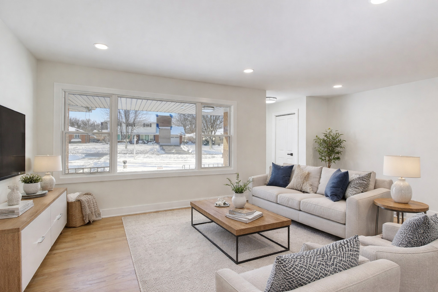 623 North Benton Street Palatine, IL 60067 - Photo 11 of 27 a living room with furniture and a flat screen tv