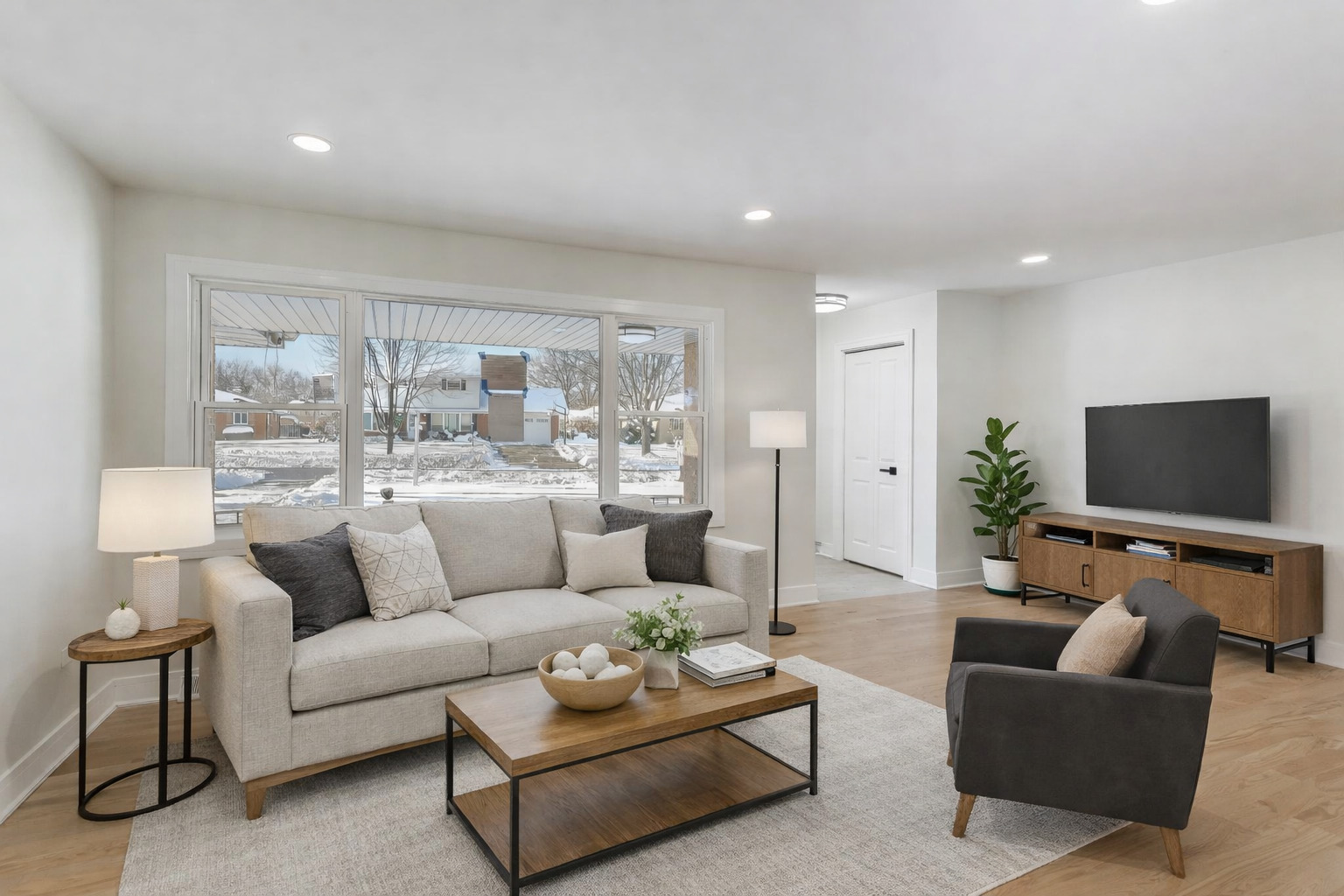 623 North Benton Street Palatine, IL 60067 - Photo 12 of 27 a living room with furniture and a flat screen tv