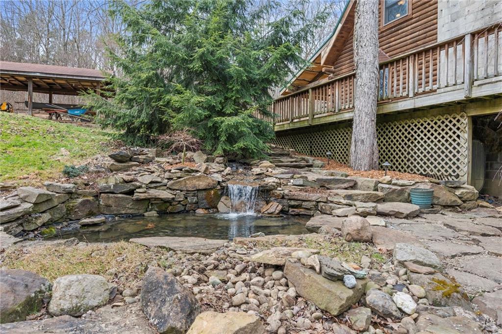 515 Hooker Road West Sunbury, PA 16061 - Photo 8 of 47 Water feature, with water pumped from the stream below