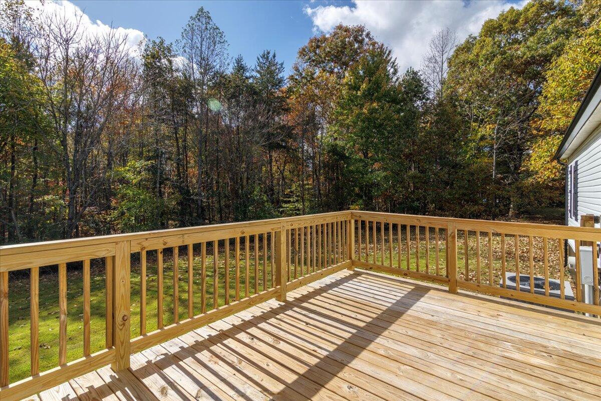36 Nutmeg Lane Penhook, VA 24137 - Photo 14 of 37 a view of balcony with wooden floor and fence