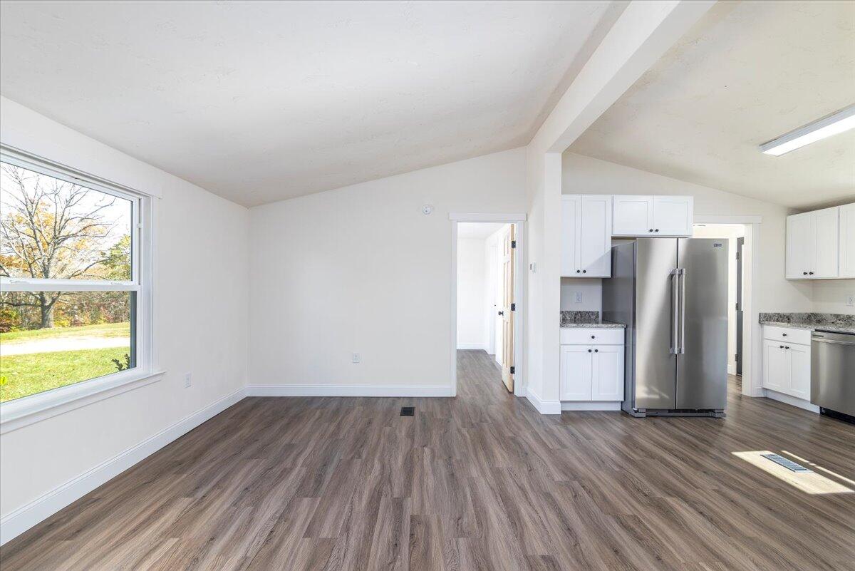 36 Nutmeg Lane Penhook, VA 24137 - Photo 7 of 37 a view of kitchen with stainless steel appliances wooden floor and large window