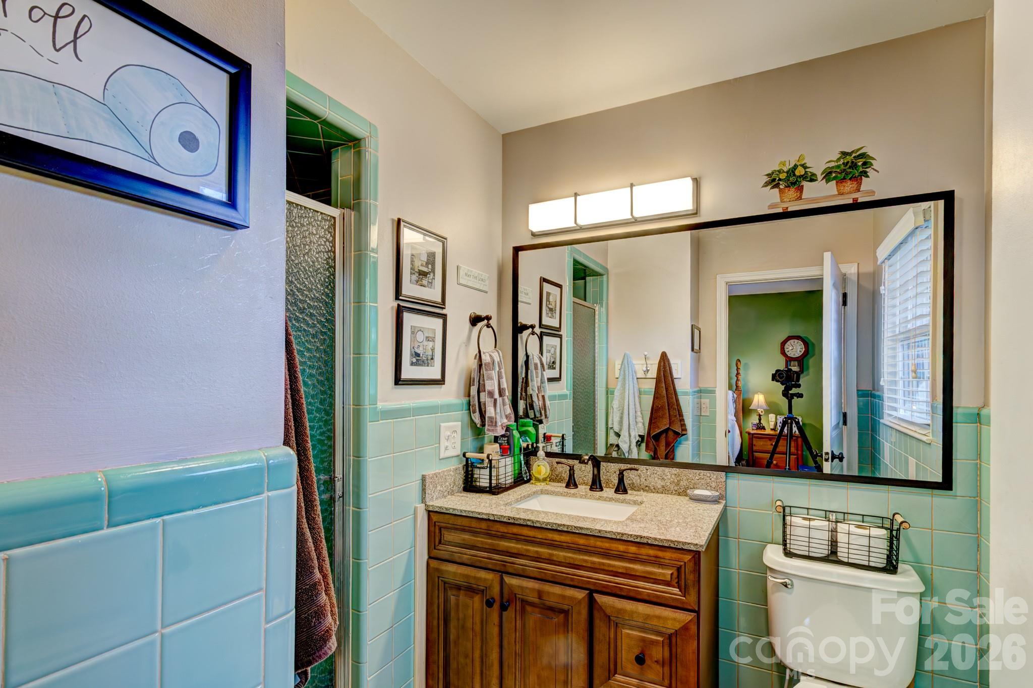 113 Delview Drive Cherryville, NC 28021 - Photo 15 of 26 a bathroom with a sink a toilet and mirror