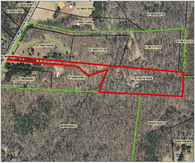 3057 Pierce Meadow Road Denton, NC 27239 - Photo 25 of 25 GIS map of property outlined in red.