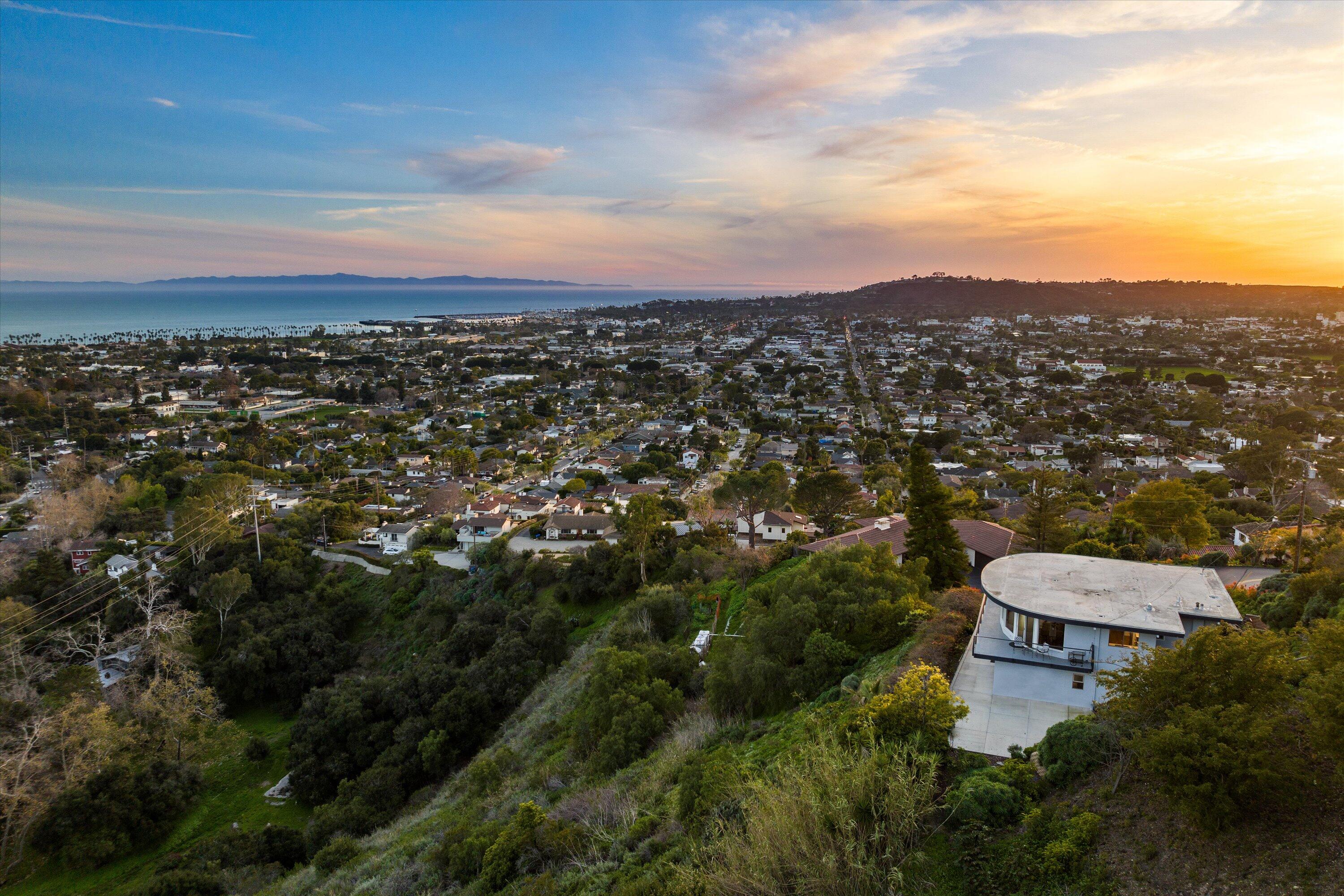 128 Las Alturas Road Santa Barbara, CA 93103 - Photo 14 of 36 an aerial view of residential houses with city view