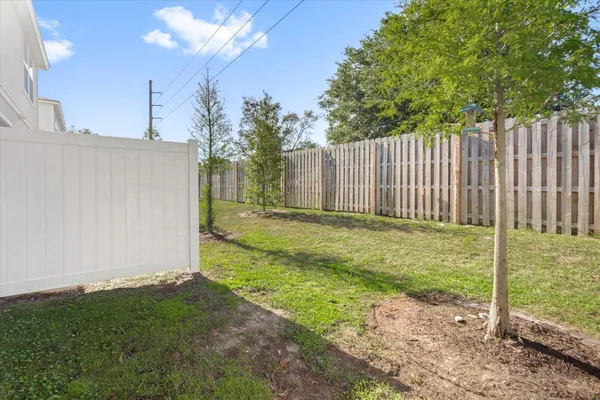 a backyard of a house