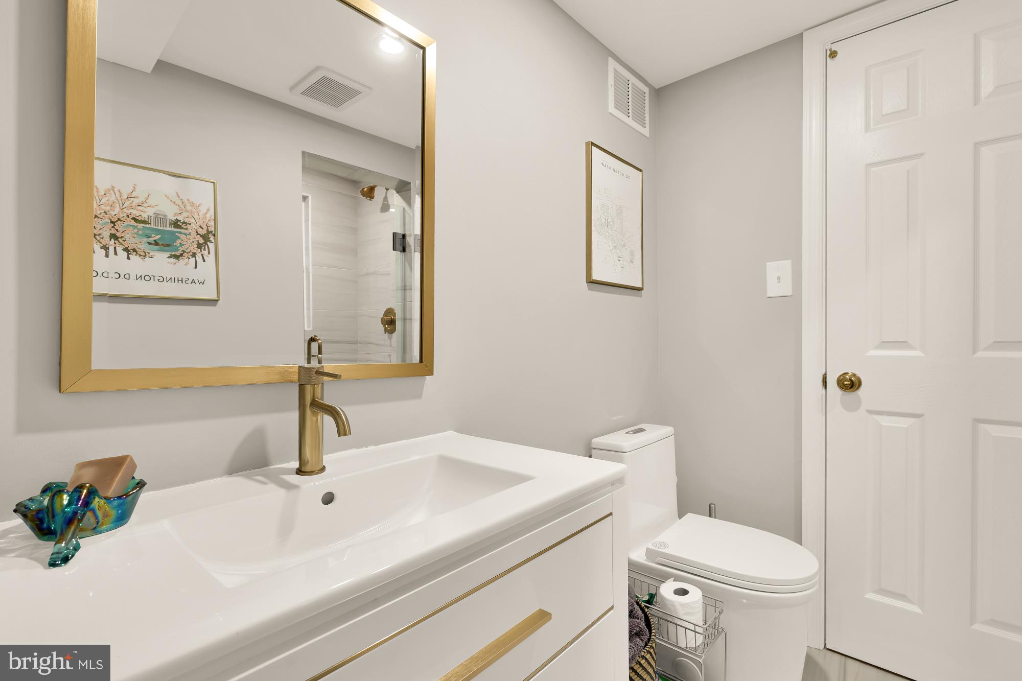 4109 17th Street Northwest Washington, DC 20011 - Photo 39 of 47 a bathroom with a sink and a toilet